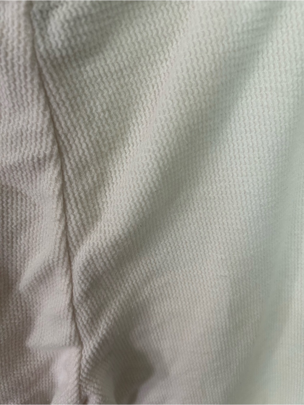 James Perse Cream Waffle-Knit Drawstring Sweatpants - Picture 3 of 5